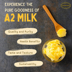 100% Natural A2 Bilona Gir Cow Ghee By Swarnamrit | Traditional Bilona Method Healthy Pure Desi Ghee For Boost Immunity | (300ml) 10.1 Ounce | Jar Pack