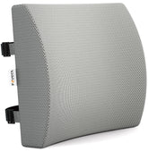 Lumbar Support For Chair, Orthopedic Back Support, Mesh Grey, Standard Size | Memory Foam Backrest Cushion - Designed For Back Pain Relief | Ideal Back Pillow For Computer, Office Chair