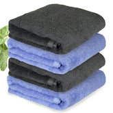 Heelium Bamboo Bath Towel | Lightweight & Quick Drying | Ultra Absorbent Towel 400 Gsm | Pack Of 4 - Iris, Grey