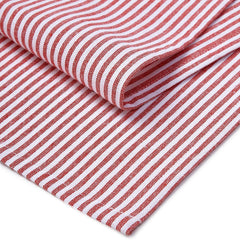 Encasa Xo Kitchen Cooking Cloth 340 Gsm | Cotton Hand Towel For Drying Dishes Highly Absorbent Cleaning & Quick Drying Of Plates | Ticking Red (Set Of 4)