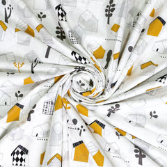 King Size Printed Bedsheet For Double Bed 2 Pillow Cover - 72 X 78 Inches, White | All Around Elastic Fitted - Ultra Soft & Breathable