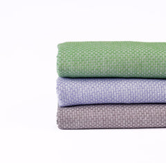 Haber Premium Light Weight 100% Cotton Bath Towel 750 Gsm | Unique Micro Waffle Texture For Active Feel, Quick Absorption & Faster Drying Towel (Blue, Crimson & Green)- Pack Of 3