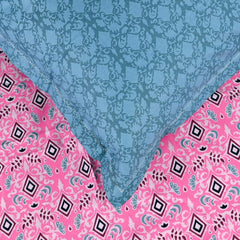 Cotton Double Bedsheet With 2 Pillow Covers - 87 X 100 Inches, Pink | Smooth & Comfortable For Daily Use - All Weather Coziness & Bedroom Style