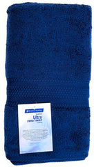 Bombay Dyeing Ultrx 100% Cotton Large Size Premium Bath Towel 650 Gsm - Ink Blue