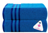 Casa Copenhagen Egyptian Cotton Zero Twist Hand Towel 400 Gsm (Electric Blue) -2 Pcs