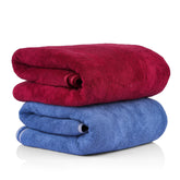 Sellsworld Microfiber Large Bath Towel | Quick Dry Super Absorbent Bath Towel For Men & Women | Towel For Bath, Travel, Gym, Beach, Pool & Yoga (Dark Blue & Red)