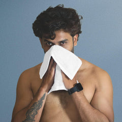 Heelium Bamboo Face Towel 600 Gsm | Ultra Absorbent & Odour-Free 3x Softer Than Cotton Towels | Pack Of 3 -Blue, White & Peach