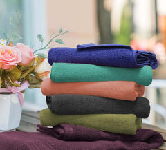 Cloth Fusion 100% Cotton Hand Towels 575 Gsm | Soft & Absorbent Gym Towel For Men Workout (Multicolour)- Set Of 6