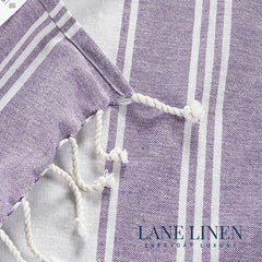 Lane Linen Large Pool Xl Beach Towel 699 Gsm | Pre-Washed No Shrink Quick Dry Oversized Beach Towels, Stylish Beach Towel For Women - Regal Orchid (2 Pack)