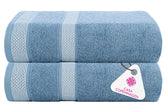 Casa Copenhagen Egyptian Cotton Exotic Hand Towel 400 Gsm (S Dusty Blue)- 2 Pcs