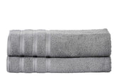 Senses By Riba Cotton Bath & Swim Towel 1000 Gsm | Ultra Soft, Super Absorbent Bath Sheet (Dark Grey) - Pack Of 2