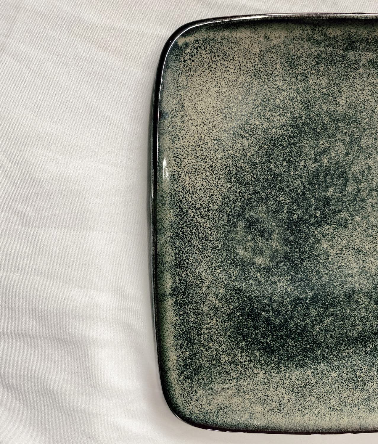 Studio Pottery Ceramic Square Serving Platter - Brown, L X B - 25 Cm X 25 Cm | Starter Serving Tray - Brown Symphony Collection Studio Pottery Ceramic Square Serving Platter - Brown, L X B - 25 Cm X 25 Cm | Starter Serving Tray - Brown Symphony Collection