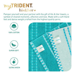 Mytrident 100% Cotton Bath Towel 1200 Gsm (Light Blue & Sky Blue) - 2 Piece