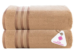 Casa Copenhagen Egyptian Cotton Exotic Hand Towel 400 Gsm (Sandcastel Beige)- 2 Pcs