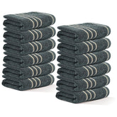 Kuber Industries Soft Cotton Face Towel 1800 Gsm | Easily Washable Face Towels (Dark Grey) - Pack Of 12