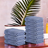 Kuber Industries Cotton Face Towel 1800 Gsm | Workout Gym Napkins Hand Towel For Men & Woman Quick-Drying Napkins -Dark Blue (Pack Of 9)