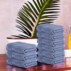 Kuber Industries Cotton Face Towel 1800 Gsm | Workout Gym Napkins Hand Towel For Men & Woman Quick-Drying Napkins -Dark Blue (Pack Of 9)