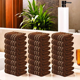 Kuber Industries Cotton Face Towel 4800 Gsm | Workout Gym Napkins Hand Towel For Men & Woman Quick-Drying Napkins -Dark Brown (Pack Of 24)