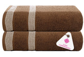 Casa Copenhagen Egyptian Cotton Exotic Hand Towel 400 Gsm (S Brown)- 2 Pcs
