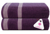 Casa Copenhagen Egyptian Cotton Exotic Hand Towel 400 Gsm (S Dark Purple)- 2 Pcs