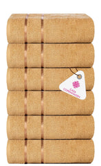 Casa Copenhagen Egyptian Cotton Ecstatic Hand Towel 740 Gsm (Beige)- 6 Pcs