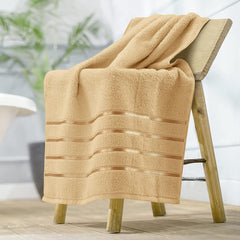 Spread Spain 100% Cotton Hand Towel 600 Gsm | Soft, Fluffy, Super Absorbent & Quick Dry Towels For Pool, Spa & Gym (Gold) -Set Of 2