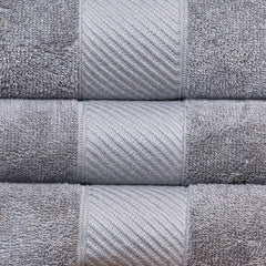 Himeya Bamboo Bath Towel 1500 Gsm | Ultra Absorbent 3x Softer Than Cotton Towels (Steel Grey) - Pack Of 3