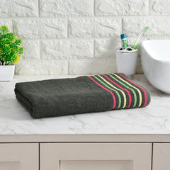 Pure Cotton Bath Towel 400 Gsm | Quick Dry Large Size Bath Towel (Dark Grey)