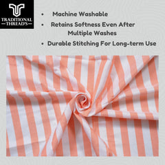 Traditional Thread'S 100% Bamboo Large Size Bath Towels 350 Gsm | Ultra Soft, Absorbent, Light Weight & Quick Dry Towel, Travel, Gym, Beach (Peach)