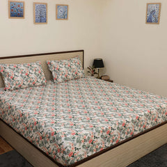 Microfiber Single Bedsheet With 2 Matching Pillow Cover Set Light Weight & Durable Bedsheets | 68 X 90 Inch, Multicolor - Perfect For All Season Comfort