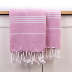 Haber Premium Basic Large Size 100% Cotton Towel 300 Gsm | Soft, Absorbent & Comfortable Quick Dry Bath Towels - Pink Paradise (1 Pcs)