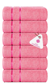 Casa Copenhagen Egyptian Cotton Ecstatic Hand Towel 740 Gsm (Pink)- 6 Pcs