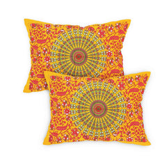 Jaipuri Bedsheets For Double Bed King Size With 2 Pillow Covers - 90 X 100 Inches, Yellow & Mustard | Soft & Durable For Everyday Use & Bedroom - All Season Comfort