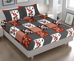Printed Double Bedsheets King Size With 14 Matching Pillow Covers - 90 X 90 Inches, Multicolor | 140 Thread Count - Ideal For House, Bedroom, Hotel, Guest House | Pack Of 7