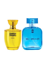Ajmal Bombay Dreams & Blu Dreams Eau De Parfum 100ml 3.4 Fl.oz. Each Pack Of 2 | For Men & Women