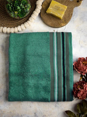 Mush Designer Bamboo Bath Towel 600 Gsm | Ultra Soft, Absorbent & Quick Dry Bath Towel - Forest Green