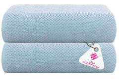 Casa Copenhagen Egyptian Cotton Exotic Hand Towel 400 Gsm (P Dusty Blue)- 2 Pcs