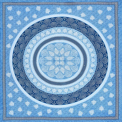 Flower Jaipuri Print 100% Cotton Double Bedsheet For Queen Size With 2 Pillow Covers - 82 X 92 Inches, Blue | Better Use Soft Detergent For Long Durability