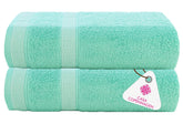 Casa Copenhagen Egyptian Cotton Exotic Hand Towel 400 Gsm (S Aque Blue)- 2 Pcs