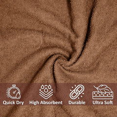 Swaursaha Premium Cotton Bath Towel 600 Gsm | Ultra Soft, Quick Dry, Super Absorbent Towel For Home, Spa, Gym & Travel (Brown)