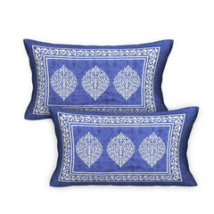 Cotton Double Bedsheet For King Size With Two Matching Pillow Covers - 90 X 94 Inches, Blue | Super Soft Breathable & Wrinkle Free