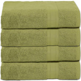 Ambra Linens 500 Gsm Highly Absorbent Towel 100% Cotton, Soft And Plush, All Seasons Use, Large, Everyday Use, Durable (4 Pcs Summer Green)