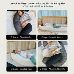 Pregnancy Pillow For Pregnant Women, Maternity Pillow For Pregnancy Sleeping, White | Gift For Pregnant Women - Long Pillow | Side Body Pillow - Shredded Memory Foam & Micro Fiber Pillow