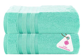 Casa Copenhagen Egyptian Cotton Exotic Hand Towel 400 Gsm (Zt Aque Blue)- 2 Pcs