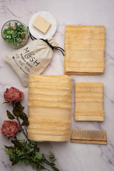 Mush Bamboo Luxurious Bath + Hand & Face Towel 900 Gsm | Ultra Soft, Absorbent & Antimicrobial Towel (Khaki) - Pack Of 3
