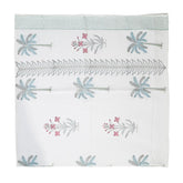 Urbano Homz 100% Cotton Large Size Bath Towel 350 Gsm | For Men & Women, Ethnic Bathing Towel (Teal & Grey With Red Flowers)