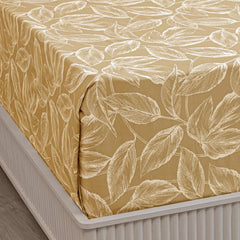 Soft Bedsheets For Queen Size With Two Pillow Cover - 90 X 100 Inches, Golden | Lightweight, Soft, Skin Friendly - Durable Bedsheets For Everyday Comfort