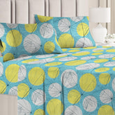 Microfiber Double Bedsheet With 2 King Size Pillow Covers Breathable - 90 X 90 Inches, Sky Blue | Ideal For All-Season Comfort Bedsheet