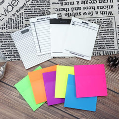 50 Sheets Transparent Sticky Notes | Self Sticky Notes Waterproof Pet Markers | (1 Pad, White)