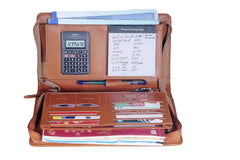 Sukeshcraft Multiple Cheque Book Holder | 8 Digit Display Calculator Financial Note Pad | 2 Pair Of Pocket For Efficient Use